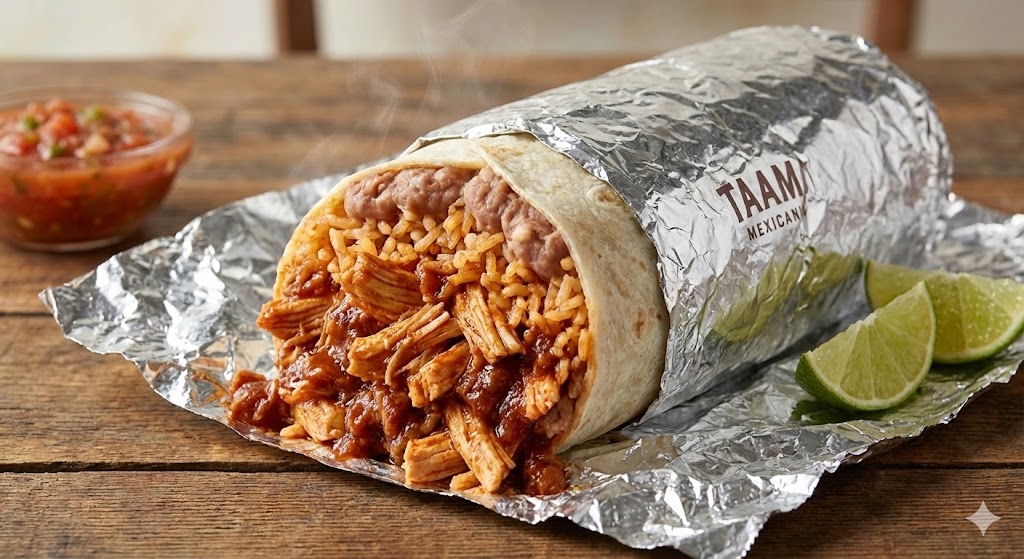 בוריטו עוף בצ'ילי אדום